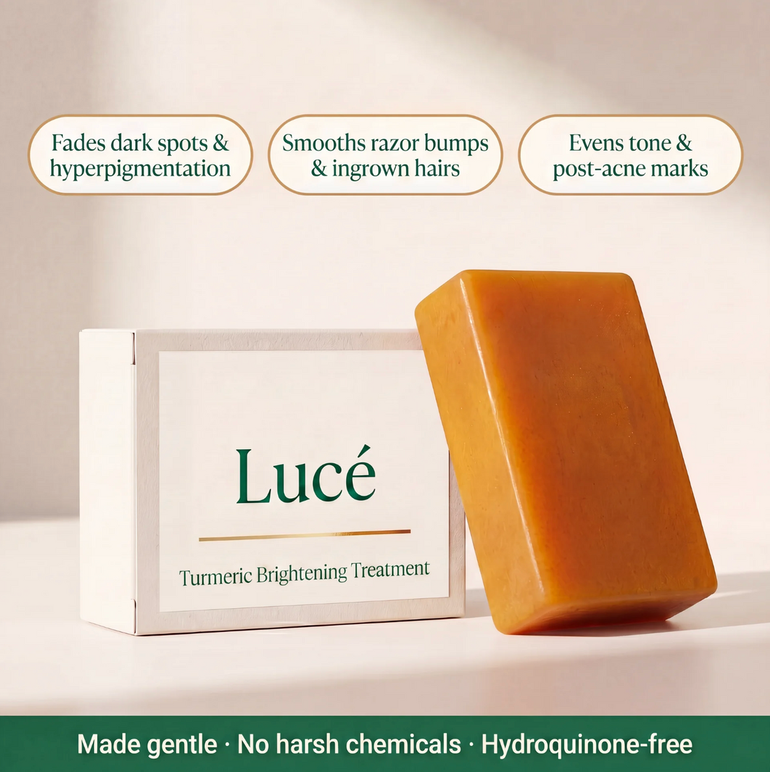 Even, glowing skin — from one turmeric bar.